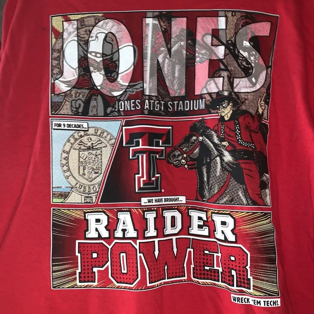 Texas Tech 2019 Glidan 20th Edition Anniversary Original Gameday T-Shirt Red‎ XL